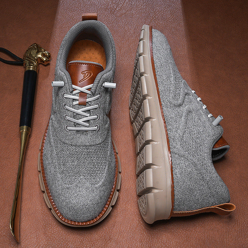 Zapatos Oxford de Cuero Sintético con Suela de Goma y Cierre de Cordones para Hombre