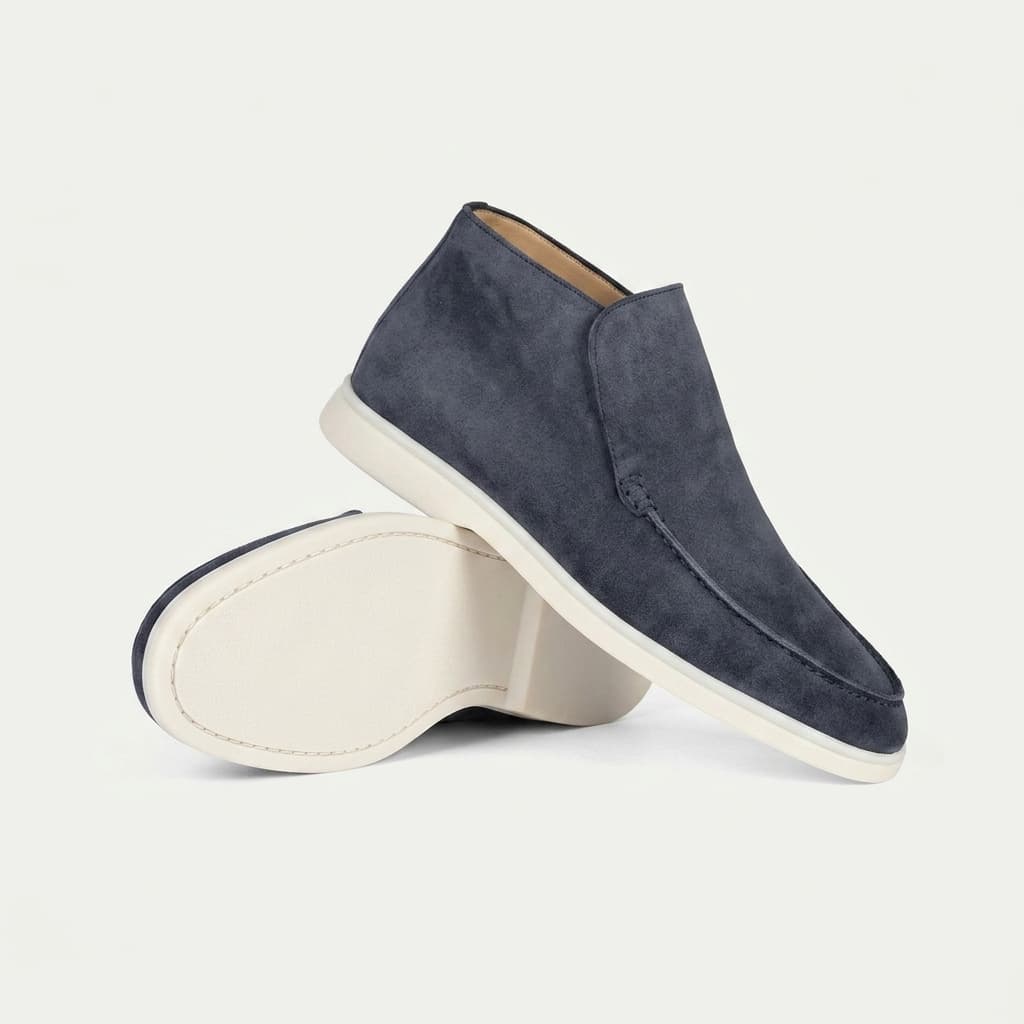 Mocasines de ante hombre — zapatos slip-on ligeros — estilo casual diario