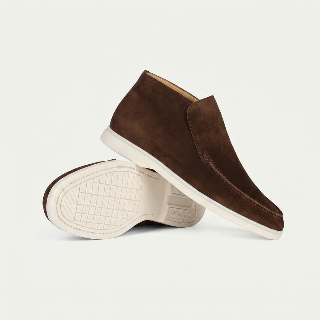 Mocasines de ante hombre — zapatos slip-on ligeros — estilo casual diario