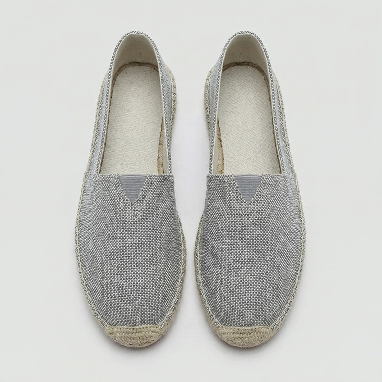 Alpargatas de lino hombre — mocasines ligeros — vacaciones playa