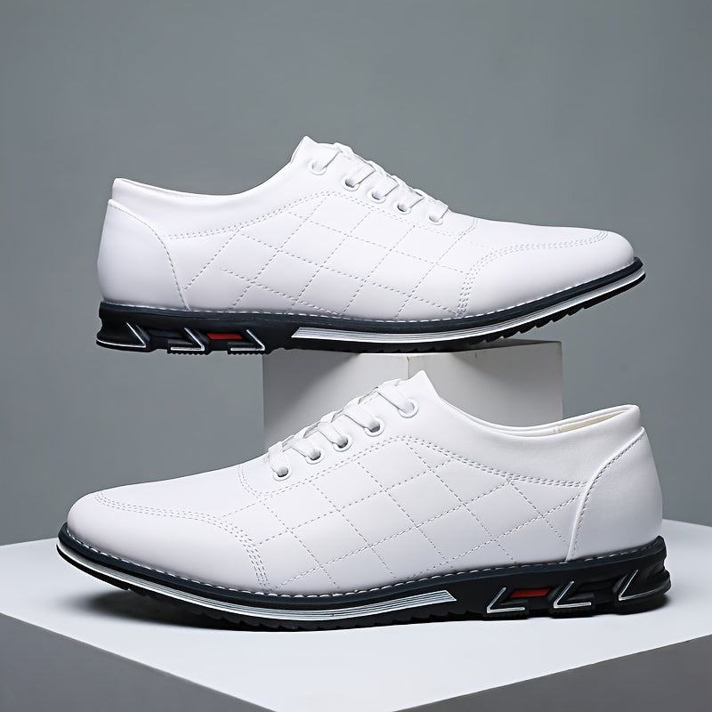 Zapatos de Vestir para Hombre de Piel Artificial con Cordones y Suela de Goma