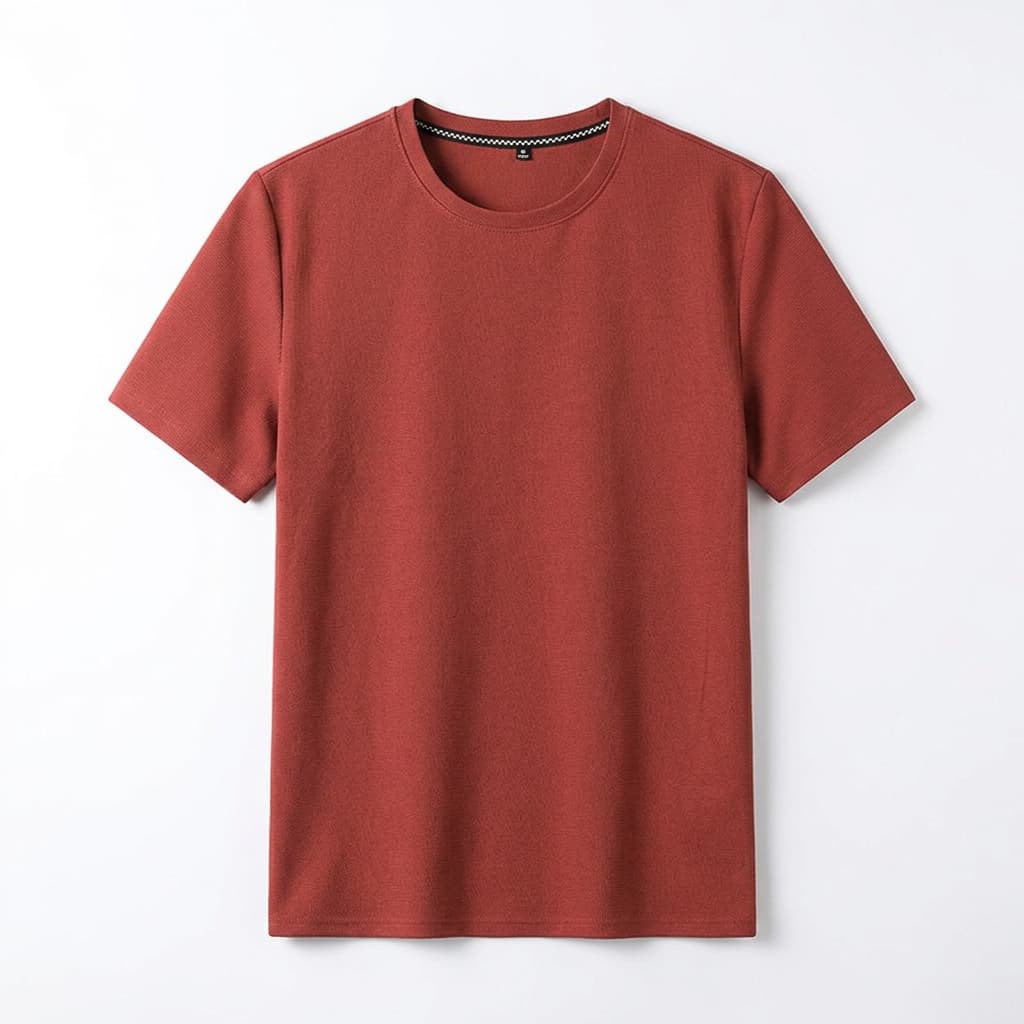 Camiseta de punto gofrado para hombre — ajuste relajado — estilo diario