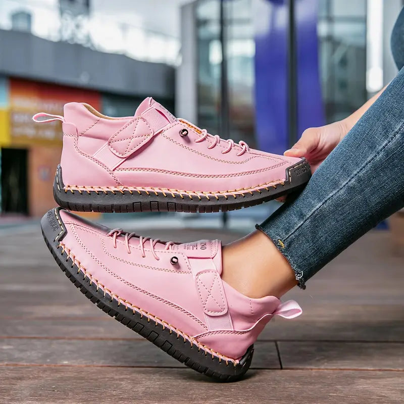Zapatillas de mujer — suela acolchada con cordones — uso diario